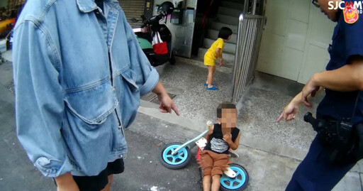 幼童騎車亂繞迷路 瑞芳警員警沿路找母助團圓