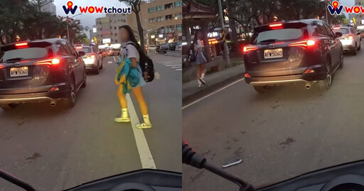 無視規定任意穿越馬路釀機車相撞 肇事女學生冷眼旁觀逕自離去