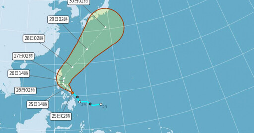 颱風「艾維尼」下周一、二離台最近 專家曝發海警機率