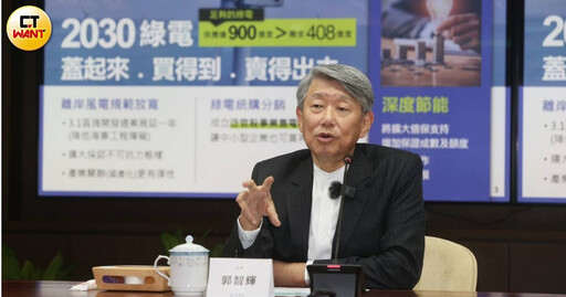 經長郭智輝規劃「西科技+東健康」 台灣電力2030年前夠用除非「發生這件事」