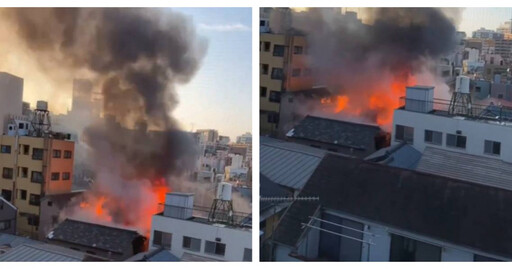 日本橫濱中華街下午火警！濃煙直竄天際「多棟建築起火」 消防出動50車搶救