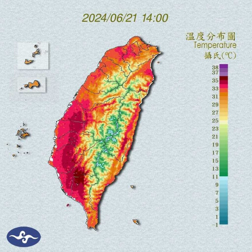 美濃出現37.5度高溫！12縣市「高溫燈號」 下周三次變天