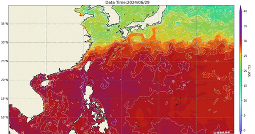 台灣海峽燙到30度「整片紅通通」海溫圖曝光！ 專家預估：還會繼續熱下去