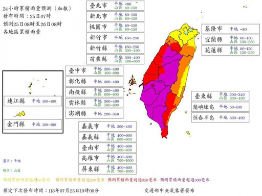 14縣市雨量達標「有望連放3天颱風假」 氣象粉專示警：慎防長時間致災性降雨