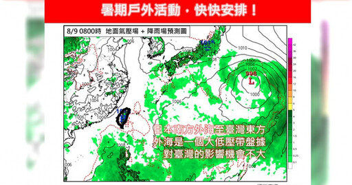 15縣市高溫警戒！台東方外海低壓帶盤據 專家曝「恐有颱風生成」影響機會小