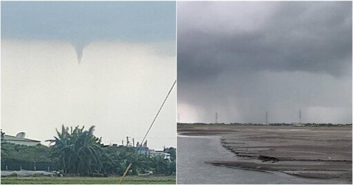 彰化暴雨狂下！水龍捲、雨瀑現身 花壇三春國小圍牆遭沖垮