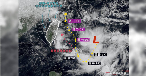 「燕子」颱風來勢洶洶下周逼近！強度可達中颱 氣象粉專：強風大雨躲不掉