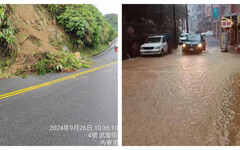 基隆淹水警戒！麥金路圓環淹水「馬路慘變河道」 豪大雨狂轟4縣市下到入夜