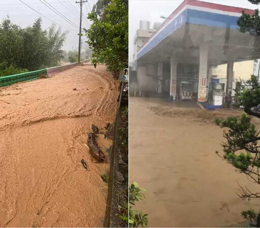 山陀兒豪雨猛炸「新北2區釀洪災」 馬路變成河…台2線緊急封閉