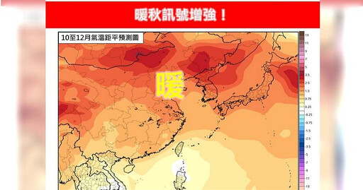 專家提醒「暖秋訊號增強」 預估12月「溫度正常」