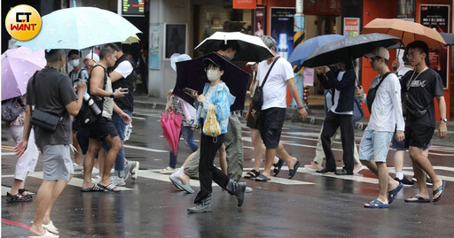 記得帶傘！今5縣市豪大雨特報 全台15縣市注意10級強陣風