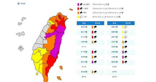 康芮強襲「16縣市豪雨特報」！ 明上午全台風雨達停班課標準