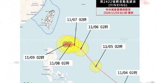 銀杏颱風路徑偏西「北轉機會降低」 仍會加強東北季風！迎風面恐持續降雨