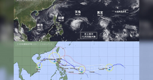 天兔颱風生成！台灣11月首度出現「4颱共舞」見證歷史