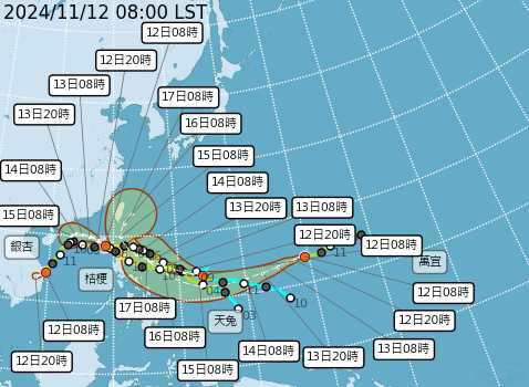 天兔颱風最快周四「海陸警報齊發」 1路徑直接襲台…3地防狂風豪雨