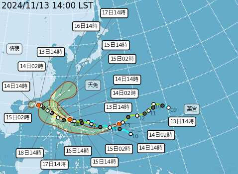 天兔路徑有變 暴風圈掃花東「2地有機會放颱風假」