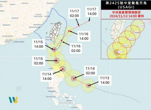 最新AI預測出爐！天兔「更靠近台灣」風雨最強時段曝 若發陸警將創1紀錄