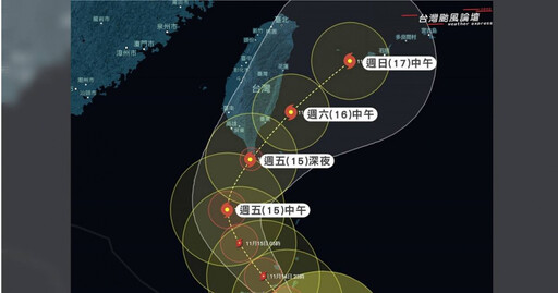 天兔路徑西修「將成57年來首個11月登陸颱風」 氣象粉專示警：3地首當其衝