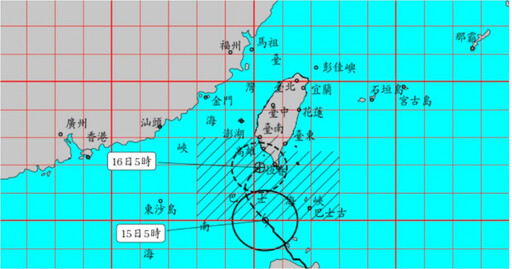 天兔降為輕度颱風！暴風圈逐漸縮小 明天登陸將煙消雲散