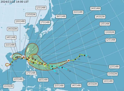 今年氣候反常…歷史首次「11月4颱共舞」 睽違16年3颱登陸