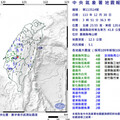 嘉義梅山凌晨3：51規模5.1地震 最大震度為4級