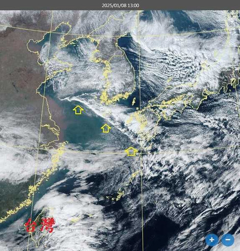 海面出現「雲線」擋住極地冷空氣 1圖秒懂：下波降溫更顯著