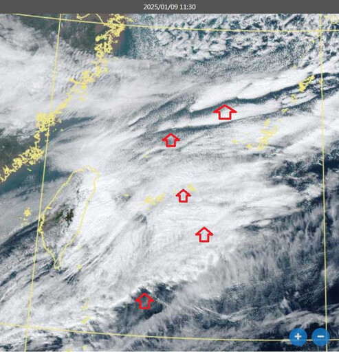 冷氣團南下！台灣周邊海面現「冷平流雲系」 鄭明典：後方還有更冷的空氣