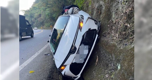 武嶺追雪遇劫！19歲男駕車「自撞山壁」卡水溝 疑身體不適惹禍