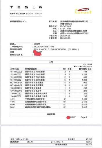 女童打翻水遭「Uber司機」索賠4.1萬 特斯拉驚人估價單曝光