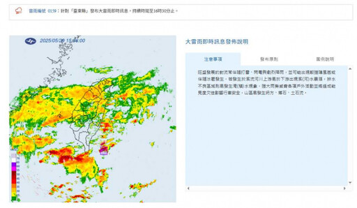 鋒面通過雨勢升級!氣象署發布「15縣市豪大雨特報」 大雨持續到晚上
