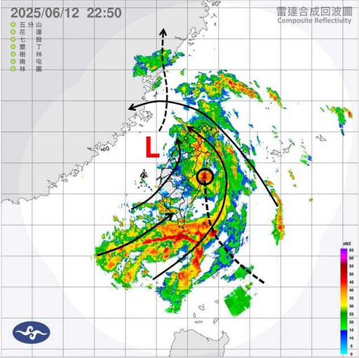 熱帶低壓「掛在台灣陸地上」 專家示警:5縣市豪雨狂炸