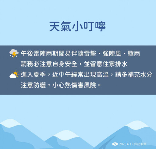 11縣市明高溫飆破36度!西半部山區午後大雨突襲 這天起全台溼答答