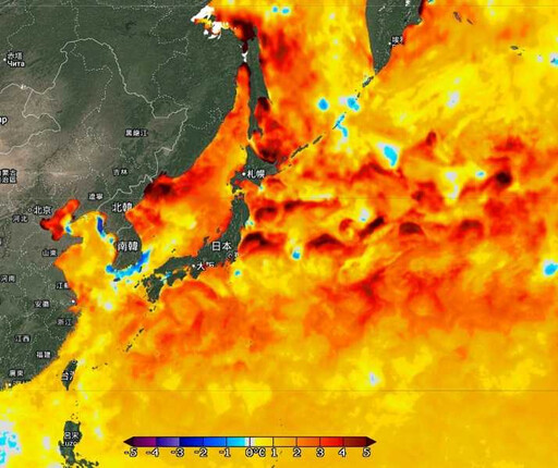 日本周邊海水溫度異常「一片紅通通」 鄭明典示警:今年會很熱