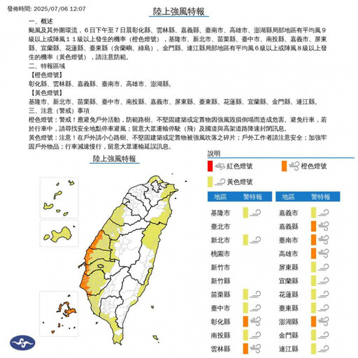 中颱丹娜絲來勢洶洶！18縣市強風特報 6地區恐颳11級陣風