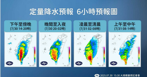 西南氣流發威!中南部強降雨明晨趨緩 這天起各地漸轉乾