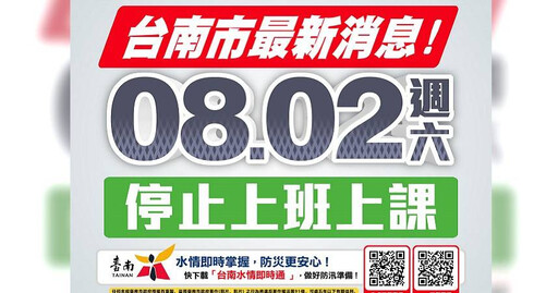 強降雨猛襲南台灣!台南七股時雨量飆近百毫米 豪雨釀4縣市停班課