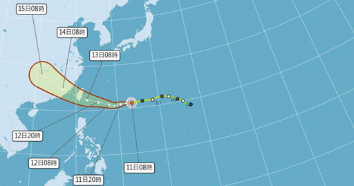 楊柳颱風路徑南修！這天穿越台灣上空 5地區整天防強風大雨