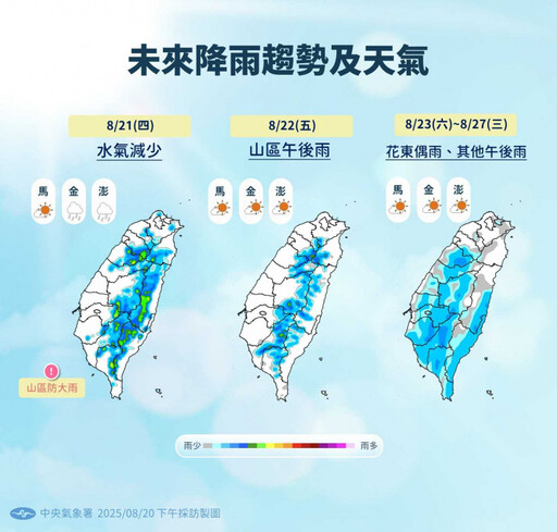 明大台北高溫上看36度！午後各地山區防大雨 周末熱帶擾動影響水氣增