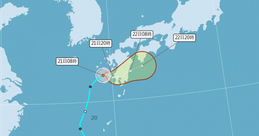 輕颱「玲玲」最快今晚登陸九州！ 台灣2地週末有雨