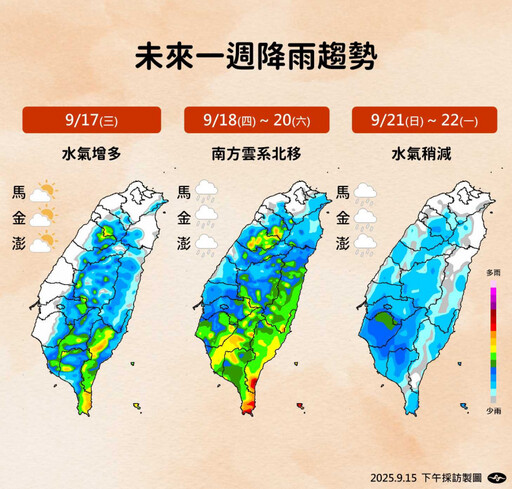 明大台北、桃園飆37度!東南部晚先變天 周四起各地連3日防大雨