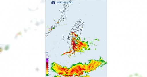 強颱「樺加沙」影響!14縣市豪大雨特報下到明晚 花蓮、台東紫爆