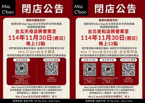 頂級超市Mia C’bon雙店關閉！天母安和店月底說再見 全台門市剩20間