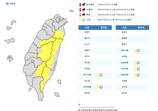 快訊／又濕又冷！6縣市發布大雨特報 氣象署：雨會下一整天