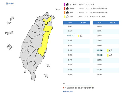快訊／3地區快躲雨！氣象署14:30發布大雨特報 將一路下到晚上