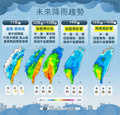 首颱「蝴蝶」生成了！強度上看中颱「全台雨彈連炸4天」 最新路徑曝