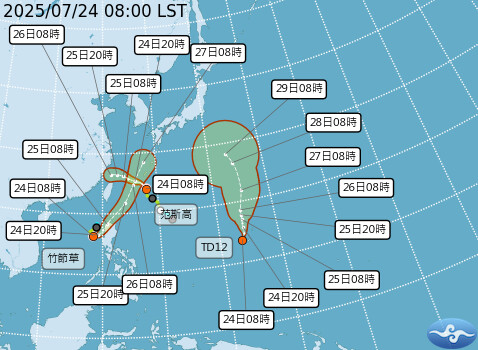 將三颱共舞!準颱風「柯羅莎」最快今晚生成 外海擠成一團路徑曝