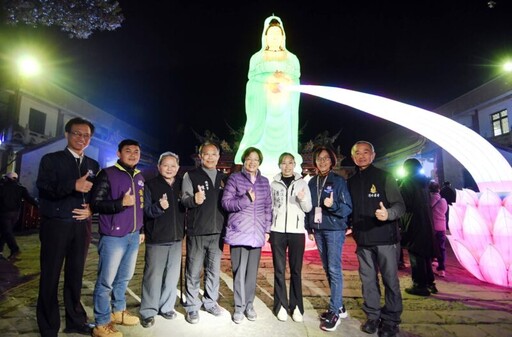 彰化清水岩寺社區歲末點燈祈福 迎春納福保平安千份蛇年錢母結緣