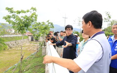 陳其邁市長視察美濃區三洽水滯洪池防汛整備