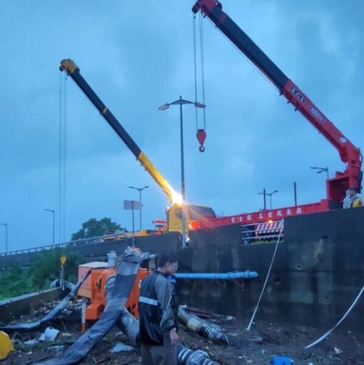 竹市3部大型抽水機 支援台南市全力救災