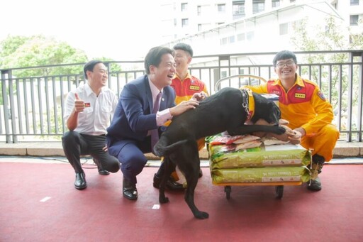 北台灣首座「災害搜救犬IRO國際評量檢測場地啟用」 邱臣遠勉持續提升救災量能